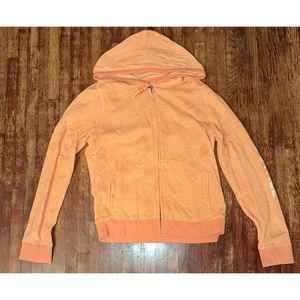 Aeropostale orange Y2K mandala pattern boho hippie hoodie sweatshirt